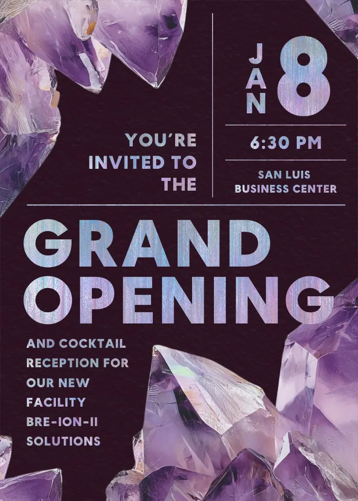 Floating in air - grand opening invitation
